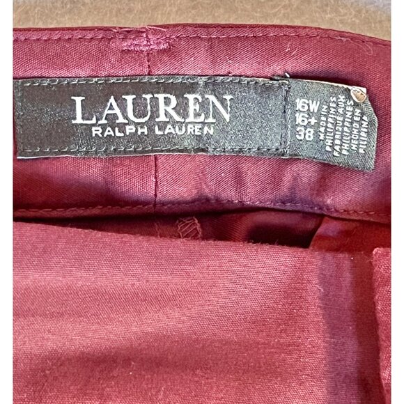 Lauren Ralph Lauren Trousers Pants  Womens 16W 4 Pocket Flat Front Cotton Career - Picture 4 of 7